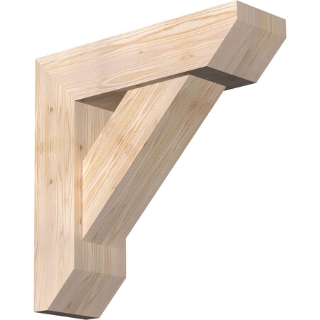 Ekena Millwork Traditional Slat Smooth Bracket w/ Offset Brace, Douglas Fir, 7 1/2"W x 26"D x 26"H BKT0806X26X26TRA06SDF